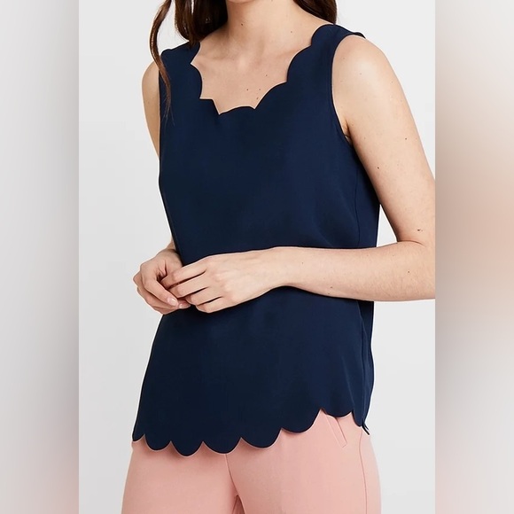 41 Hawthorn Scollop Edged Sleeveless Top Size Medium - Picture 6 of 6